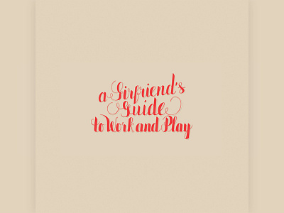 A GF guide callygraphy logo brand calligraphy font girl hand handlettering lettering logo logotype red text