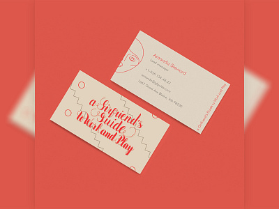 Girlfriends guide business cards brand business calligraphy font girl hand handlettering lettering logo logotype red text