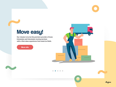 Flat illustration about moving