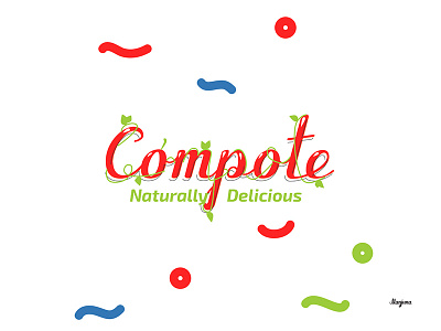 Branding for Compote berries beverage drink eco fresh fruits logo logotype natural red vegan vego
