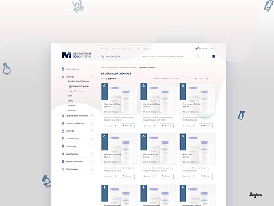 Scientific site ui design