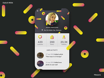 Daily UI #006 - User Profile