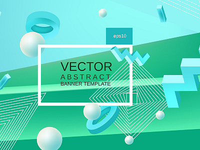 Vector green blue background