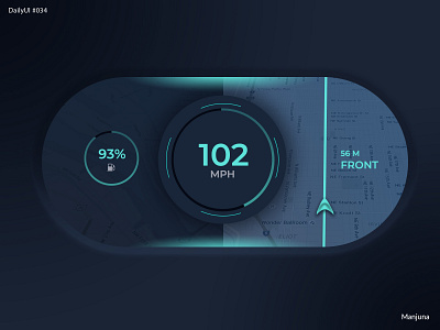 Daily UI #034 Car Interface auto blue car app car interface cosmic daily ui daily ui 034 dailyui design flat future high tech illustration interface map navigator speed ui ux