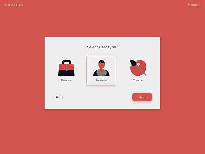 Daily UI #064 - Select User Type