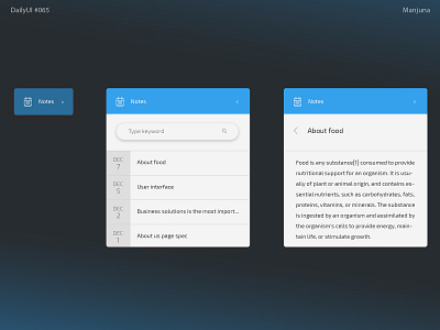 Daily UI #065 Notes Widget