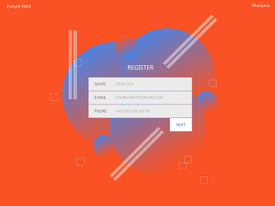 Daily UI #082 Form daily ui daily ui dailyui e commerce element email form form design form field form interface input field inputs name next register register form ui ui ux design