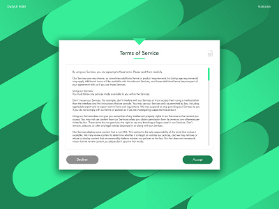 Daily UI #089 - Terms of Service