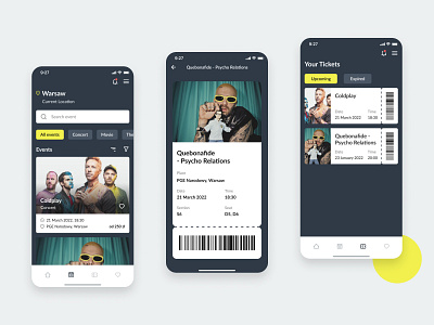 Going App Redesign - UI/UX app concert events mobile app ticket tickets ui design wireframe