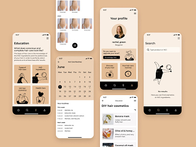 Hair Care Mobile App - UI/UX Case Study