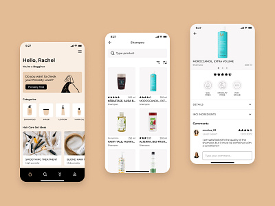 Hair Care Mobile App - UX/UI Case Study app cosmetics design hair hair care illustration ios mobile app ui ui design ux