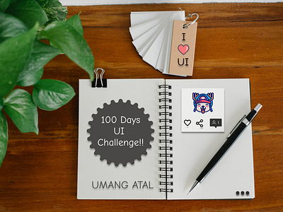 100 Days UI Challenge Welcome Post!!! app branding design icon illustration logo typography ui ux vector