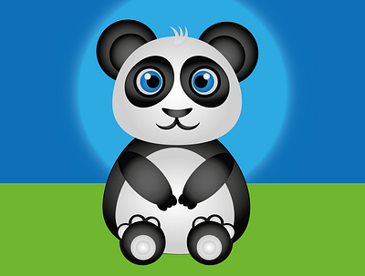 Happy Panda!! adobe illustrator animals design graphic design happy panda illustration lines and shapes ui ux