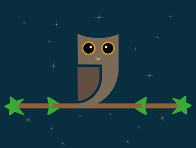 The Night OWL!! adobe illustrator branding curvature tool graphic design illustration logo owl product design ui ux