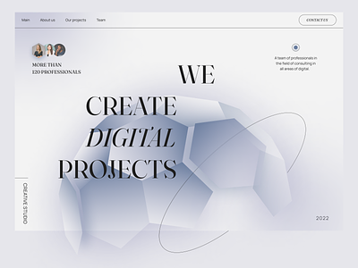 Creative studio website 3d agency business composition creative creative studio design digital graphic design ui