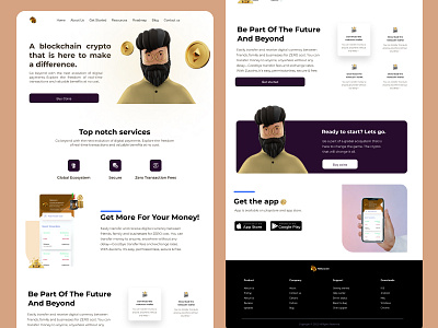 Nekocoin - Crypto currency landing page #conceptdesign concept design crypto design landing page landingpage ui ux