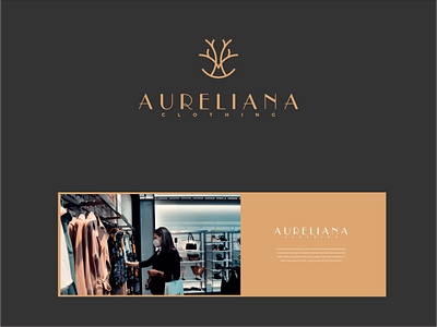 AURELIANA CLOTHING brand branding brandmark clothing design graphic design icon lettering logo logos monogram shop symbol typography vector