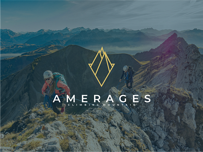 amerages climbing mountain brand branding brandmark clambing design icon illustration letter lettering logo logos mountain symbol typograpy vector