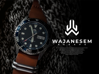 wajanesen logo apparel awesome brand branding brandmark design fashion graphic design icon illustration letter lettering logo monogram symbol vector watch