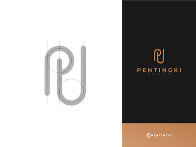 PU monogram brand brand mark branding design graphic design grid icon illustration letter lettering lexury logo logo logo maker minimal monogram sale logo vector