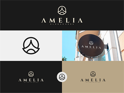amelia logo beuty brand branding design fashion foundation icon letter lettering line logo logo ideas logo inspiration logo tipo shoping spa usa vector women