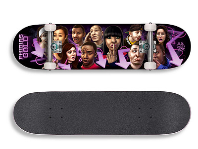 Phidias Gold - Skateboard Deck branding digital art illustration photoshop
