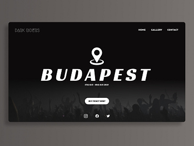 Live Concert Landing Page UI (DailyUI #003)