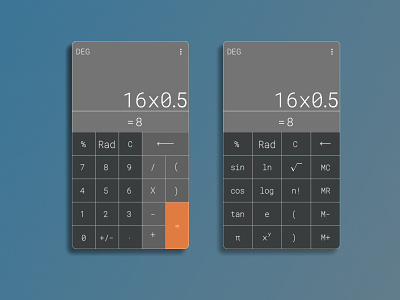 Calculator UI (DailyUI #004) 004 android app calculator dailyui design graphic design ui