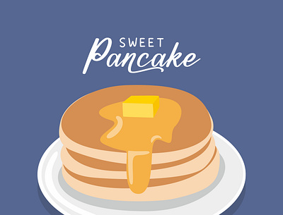 Sweet Pancake delicious design food foody graphic design illustration pancake vector yummy
