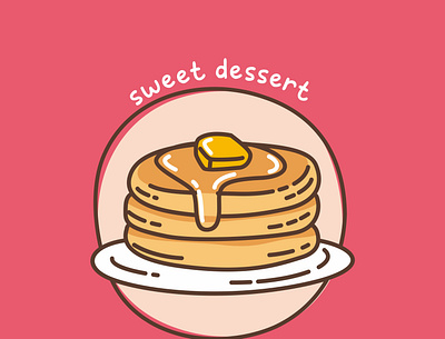 Sweet dessert design food foody graphic design illustration maple syrup tasty vector