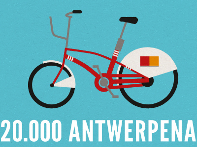 velo - public bikes antwerp bike illustration vector