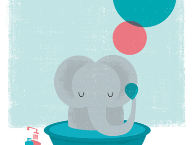 Little elephant illustration vectors