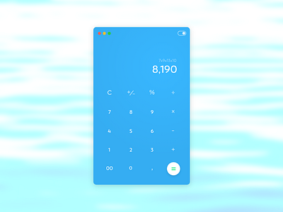 Calculator - Daily UI Challenge 004 app blue calculator clean dailyui material design minimal ui ux