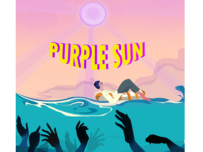 PURPLE SON albumcoverdesign design digita graphic design illustration logo music vector