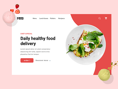 Healthy food delivery company landing page