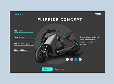 Electric Bike landing page design 3d animation bike branding car electric bike graphic design logo motion motion graphics ui