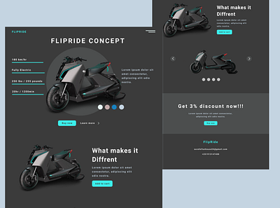 Electric Bike full page design 3d animation bike branding design electric bike fashion fullpage graphic design illustration ladingpage motion graphics ui ux vector