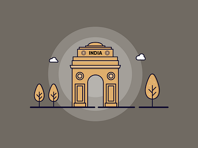 India Gate design graphic design illustration illustrator vector