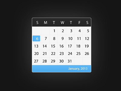 Calendar by Charles Carver on Dribbble