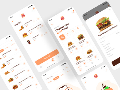 Burger King | Concept Mobile App app app design burger burger king concept delivery design food interface ios mobile ui user experience user interface ux