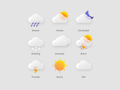 Weather | Icons 3d app app design branding design graphic design icon icons illustration interface logo mobile ui ux weather weather icons