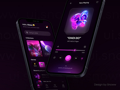 Music App 🔥 application artist figma illustraion ios mobile design music music app playlist song sound ui ux