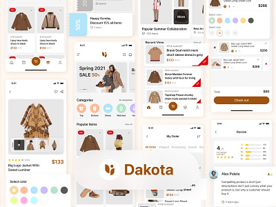 Dakota ❤️ branding design eccomere figma illustration ios logo mobile mobile design ui ux