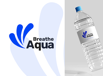 Breathe Aqua - Branding aqua branding classic logo corporate design flat logo graphic design liquid logo logo minimal logo water water bottle company water logo