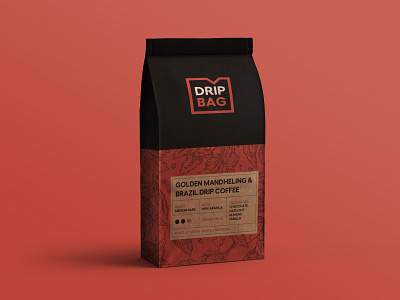 Vintage Packaging Mockup - Dripbag branding cafe mockup coffee coffee bean coffee brand identity coffee mockup coffee pack coffee package coffee packaging coffee sachet graphic design logo mocha packing