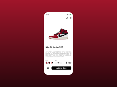 Nike Footwear App - UI Design nike air jordan nike shoes shoes app shoes app ui ui ui design uiux user experience user interface ux ux design