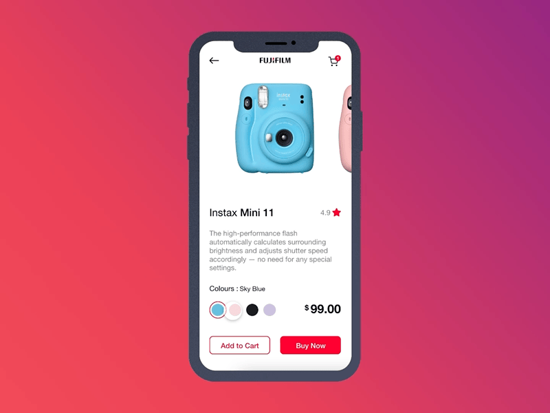 Fujifilm Camera App - Animation Concept