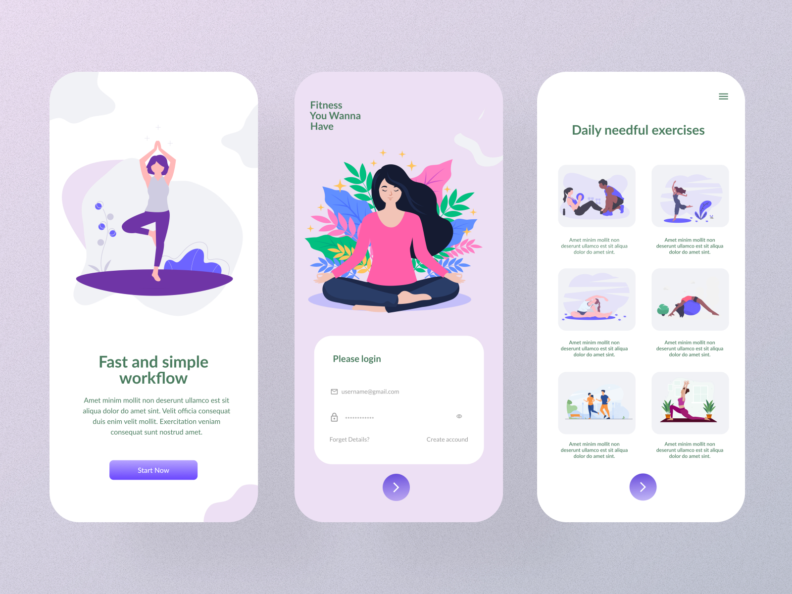 Yoga Fitness app by Bitbase on Dribbble