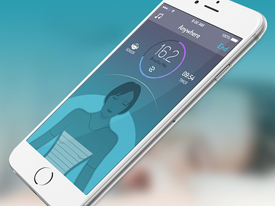 New wearable app app avatar flat graph ios iphone6 sensor sleep wearable