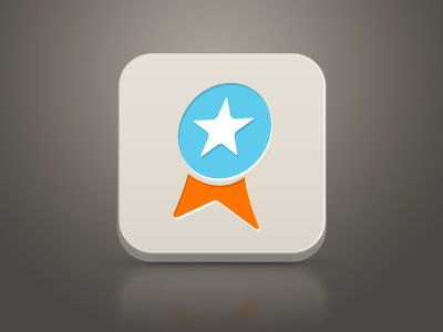 Snoox app icon android app badge blue button clean fav favico icon identity illustration ios iphone logo mobile orange recommendation reflection social star
